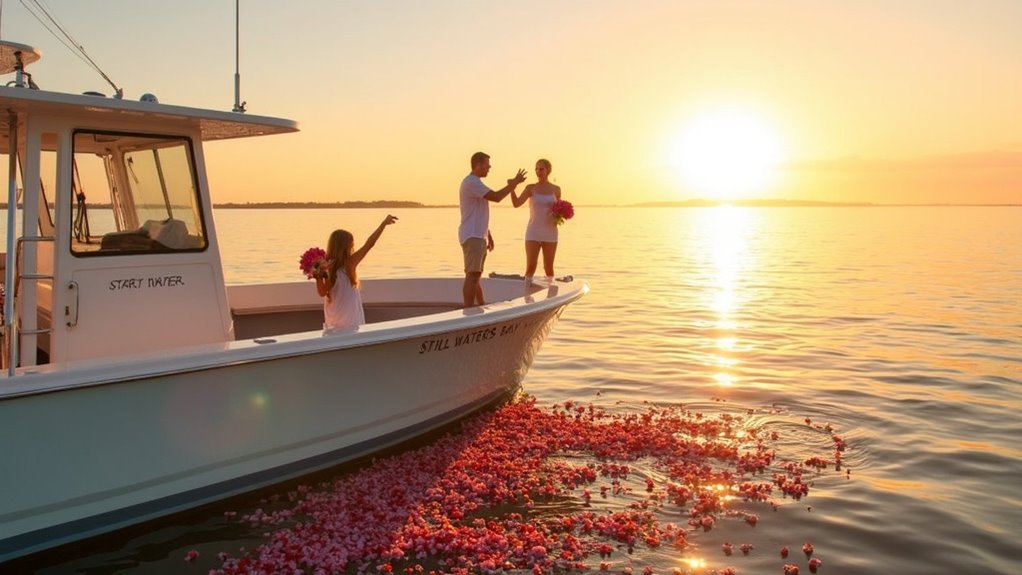 Small group celebrating on a yacht deck